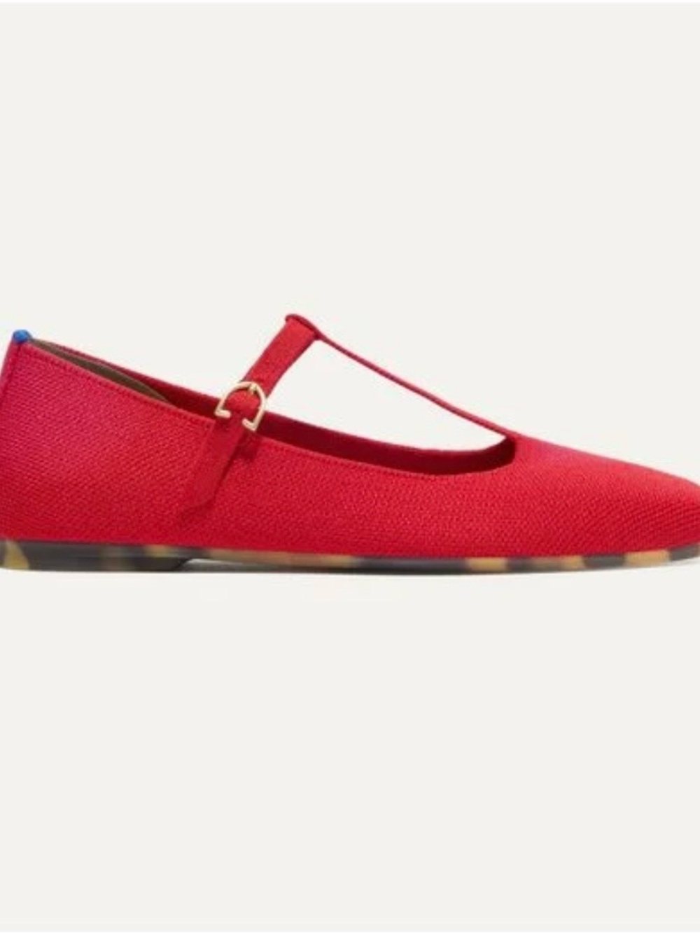Rothy's Red T‑Strap Knit Mary Jane Flats New 7.5 - Picture 3 of 6